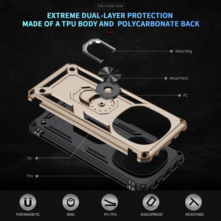For Redmi Note 14 Pro+ 5G Shockproof TPU + PC Phone Case with Holder