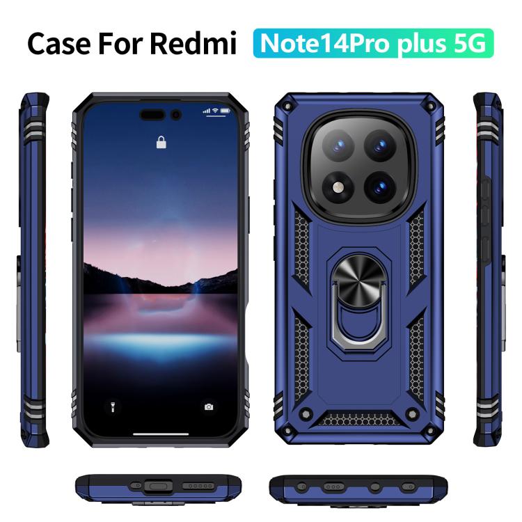 For Redmi Note 14 Pro+ 5G Shockproof TPU + PC Phone Case with Holder