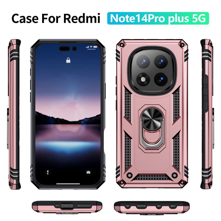 For Redmi Note 14 Pro+ 5G Shockproof TPU + PC Phone Case with Holder