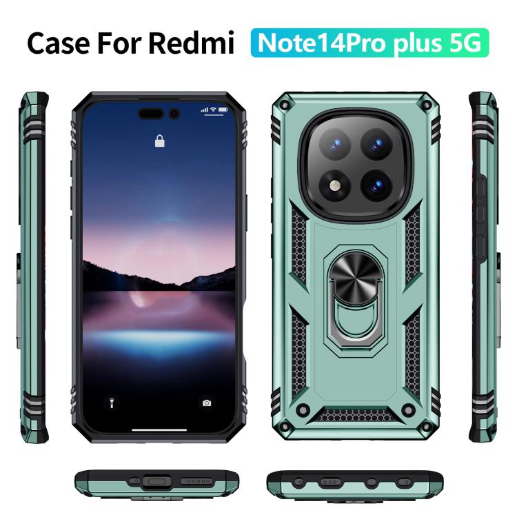 For Redmi Note 14 Pro+ 5G Shockproof TPU + PC Phone Case with Holder