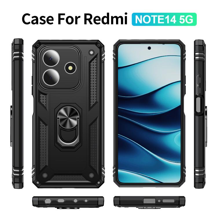 For Redmi Note 14 5G Shockproof TPU + PC Phone Case with Holder