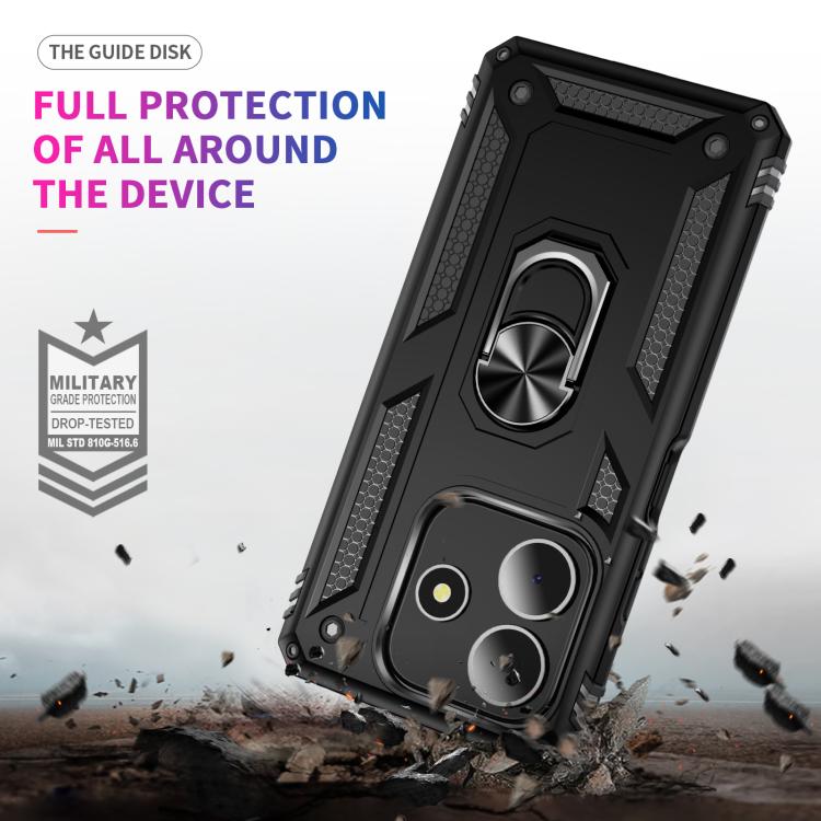 For Redmi Note 14 5G Shockproof TPU + PC Phone Case with Holder