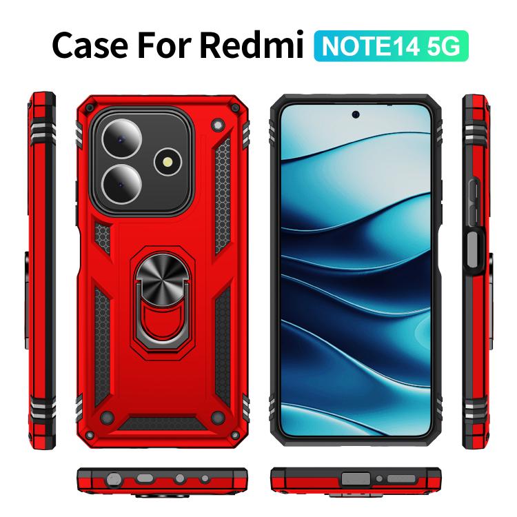 For Redmi Note 14 5G Shockproof TPU + PC Phone Case with Holder