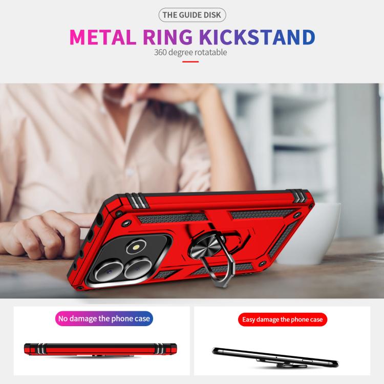 For Redmi Note 14 5G Shockproof TPU + PC Phone Case with Holder
