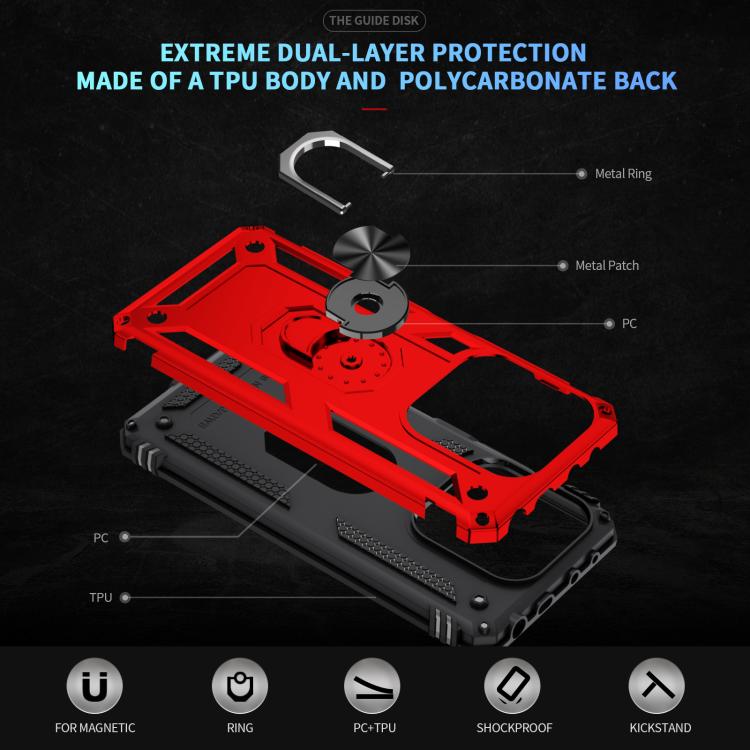 For Redmi Note 14 5G Shockproof TPU + PC Phone Case with Holder