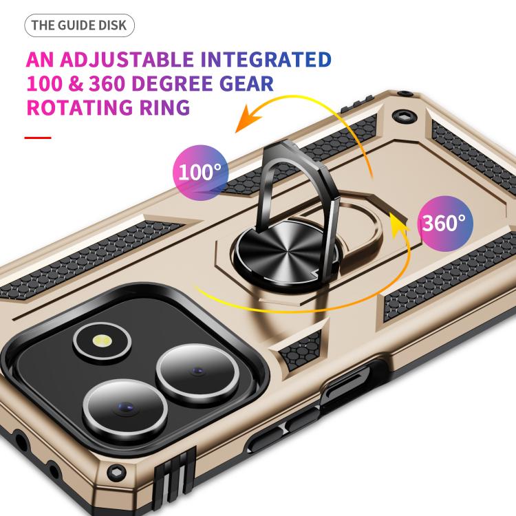 For Redmi Note 14 5G Shockproof TPU + PC Phone Case with Holder