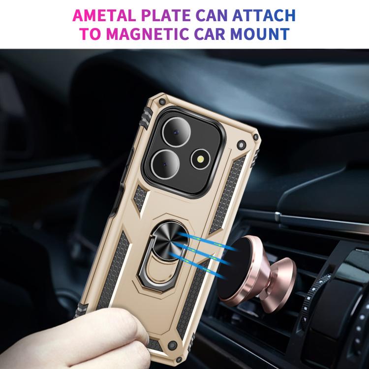 For Redmi Note 14 5G Shockproof TPU + PC Phone Case with Holder