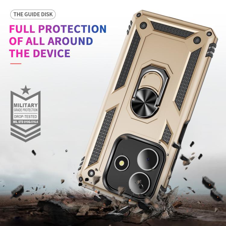For Redmi Note 14 5G Shockproof TPU + PC Phone Case with Holder