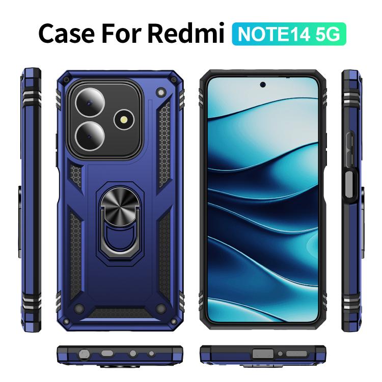 For Redmi Note 14 5G Shockproof TPU + PC Phone Case with Holder