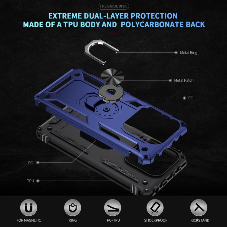 For Redmi Note 14 5G Shockproof TPU + PC Phone Case with Holder