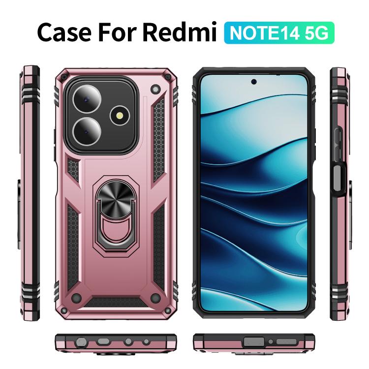 For Redmi Note 14 5G Shockproof TPU + PC Phone Case with Holder