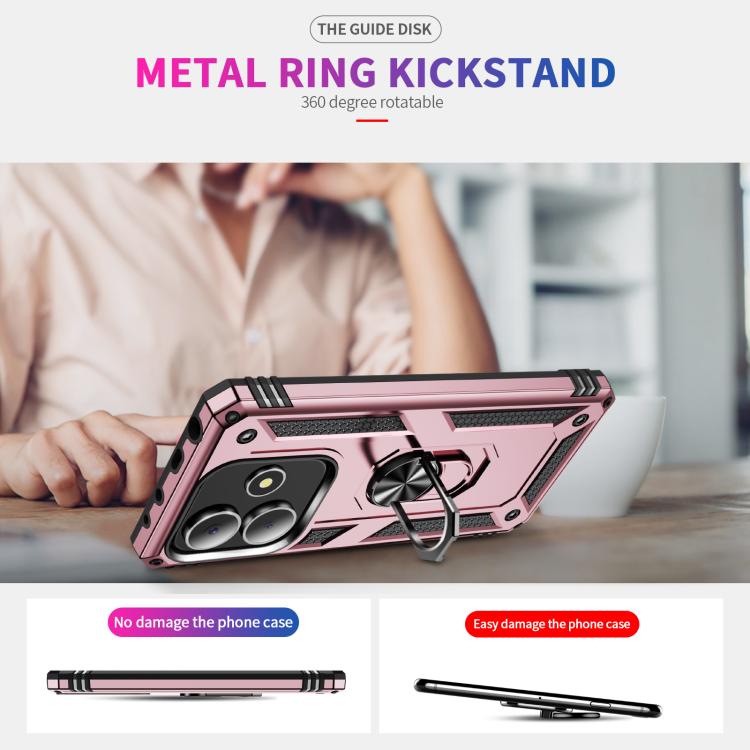 For Redmi Note 14 5G Shockproof TPU + PC Phone Case with Holder
