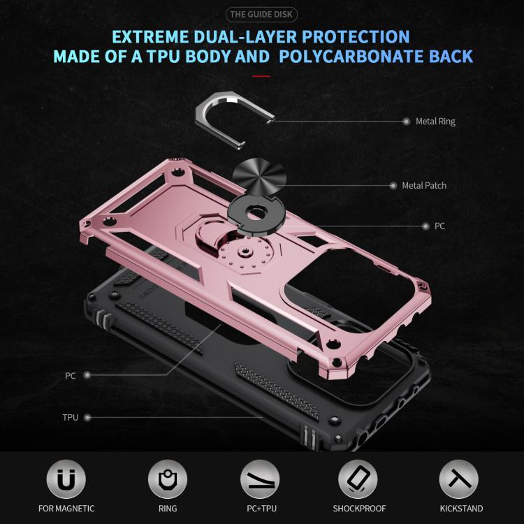 For Redmi Note 14 5G Shockproof TPU + PC Phone Case with Holder