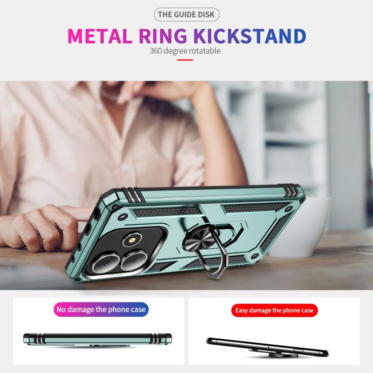 For Redmi Note 14 5G Shockproof TPU + PC Phone Case with Holder