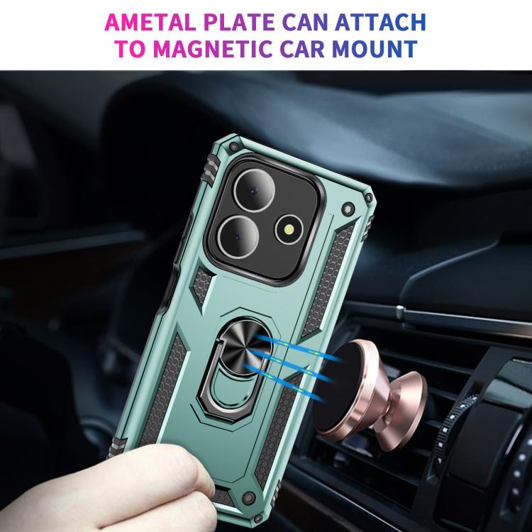 For Redmi Note 14 5G Shockproof TPU + PC Phone Case with Holder