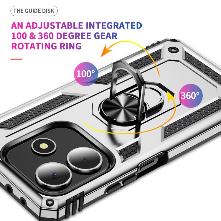 For Redmi Note 14 5G Shockproof TPU + PC Phone Case with Holder