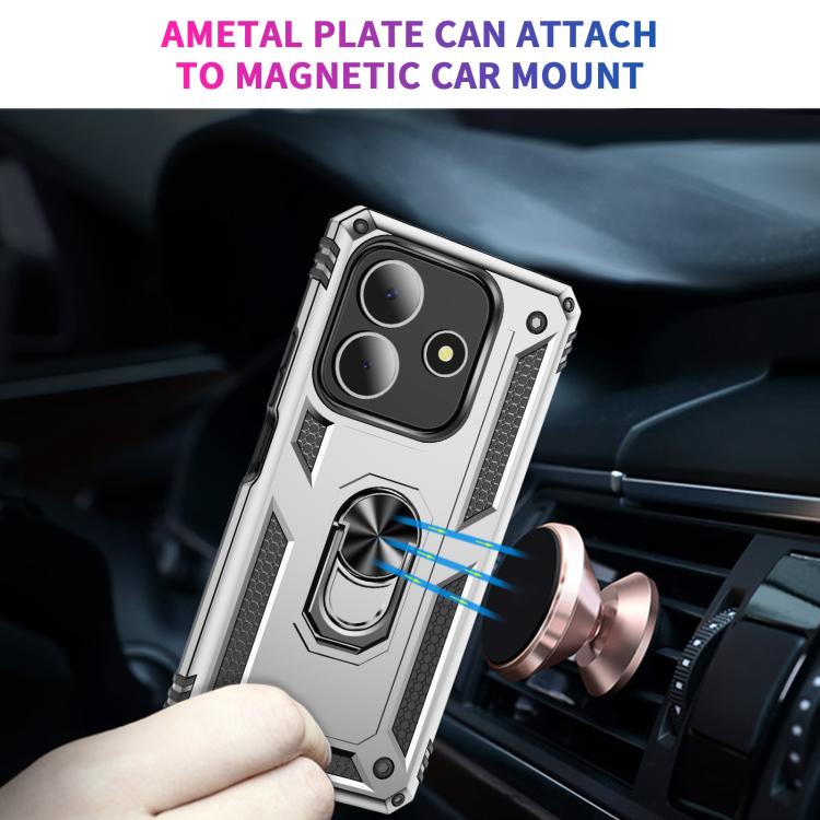 For Redmi Note 14 5G Shockproof TPU + PC Phone Case with Holder