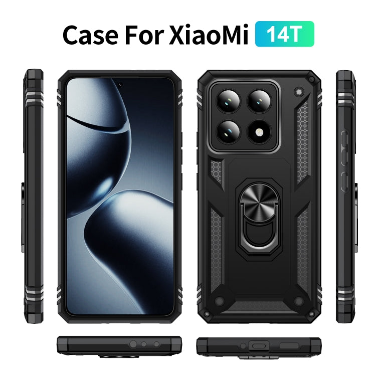 For Xiaomi 14T Shockproof TPU + PC Phone Case with Holder
