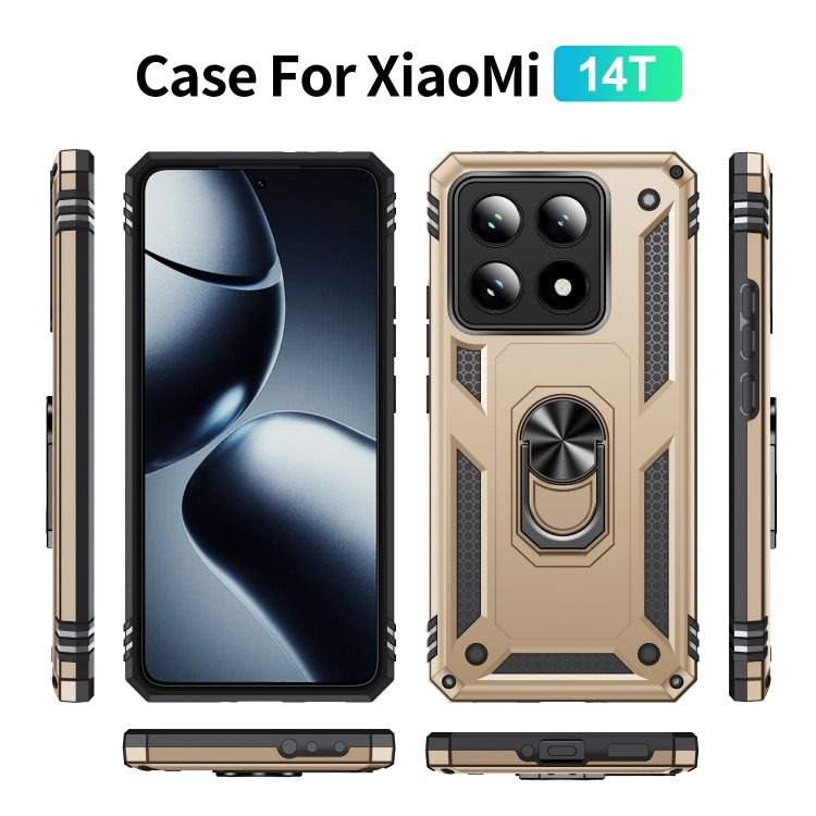 For Xiaomi 14T Shockproof TPU + PC Phone Case with Holder