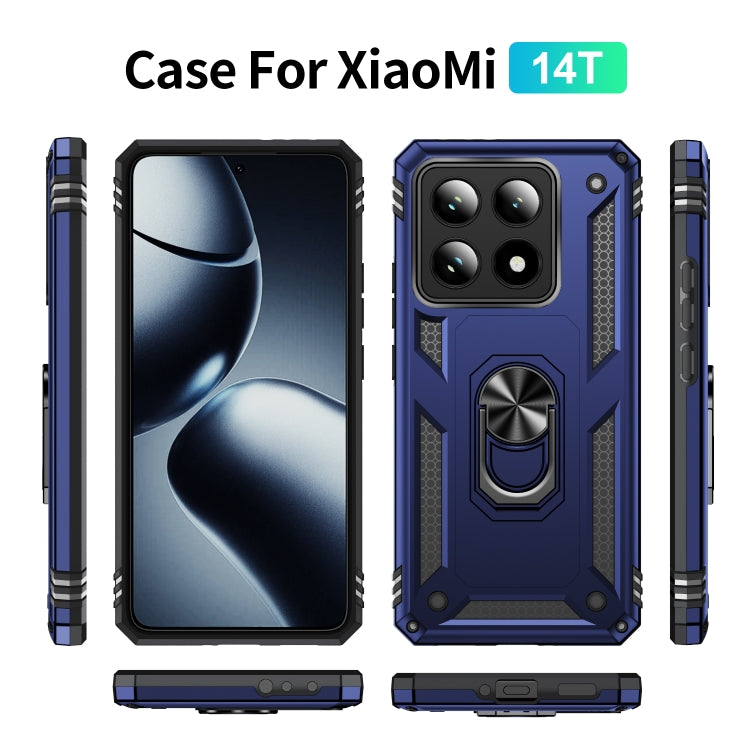 For Xiaomi 14T Shockproof TPU + PC Phone Case with Holder