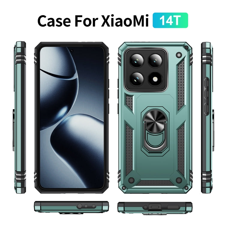 For Xiaomi 14T Shockproof TPU + PC Phone Case with Holder