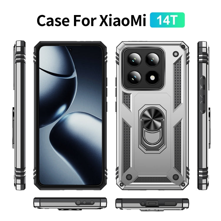 For Xiaomi 14T Shockproof TPU + PC Phone Case with Holder