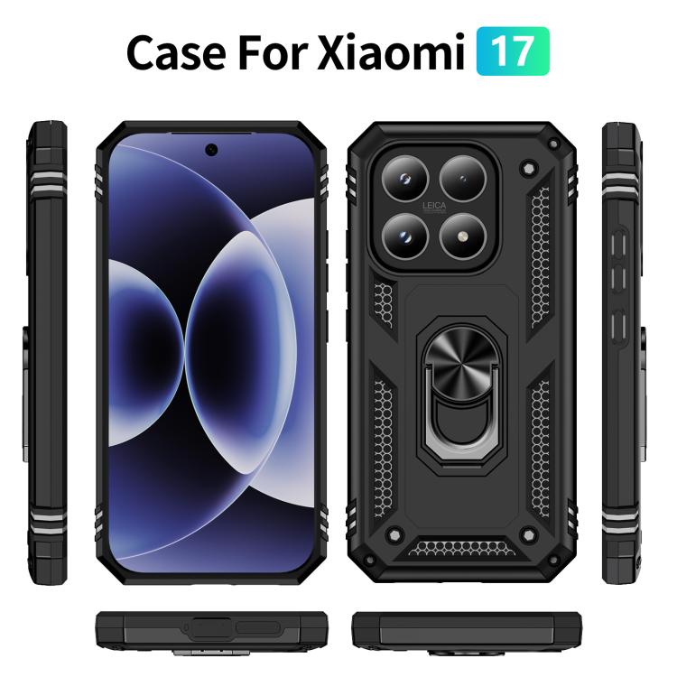For Xiaomi 17 Shockproof TPU + PC Phone Case with Holder