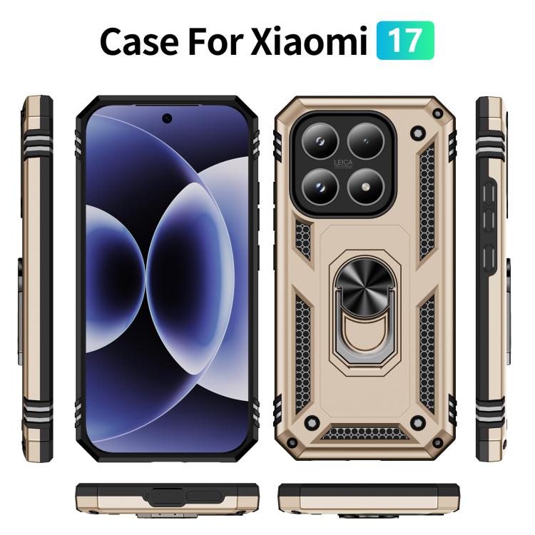 For Xiaomi 17 Shockproof TPU + PC Phone Case with Holder