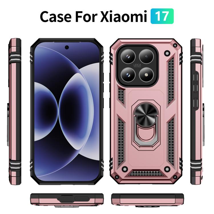 For Xiaomi 17 Shockproof TPU + PC Phone Case with Holder