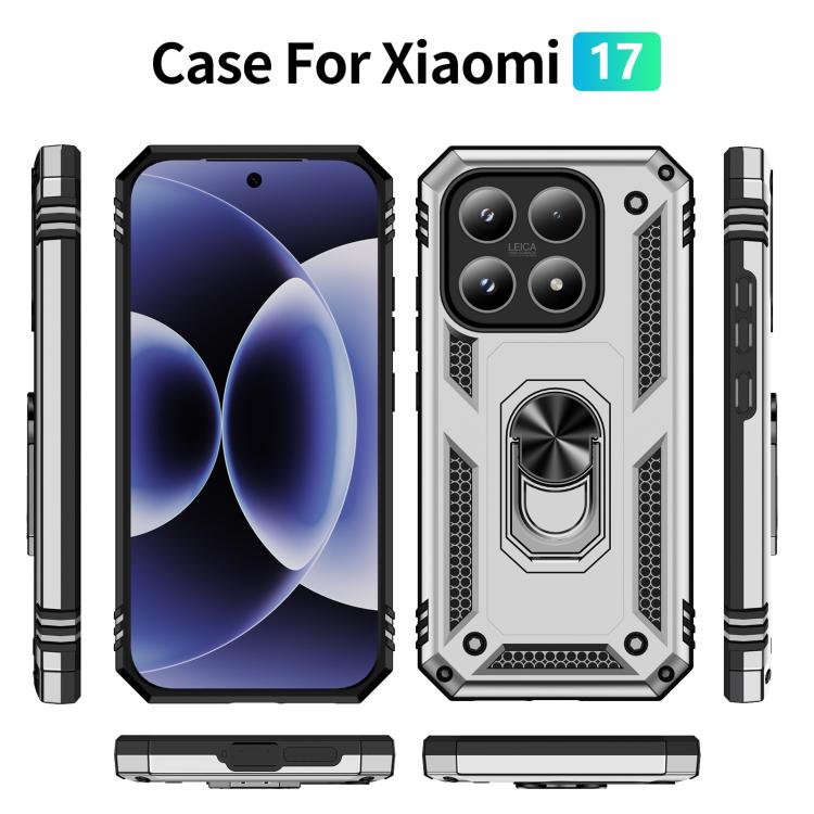 For Xiaomi 17 Shockproof TPU + PC Phone Case with Holder