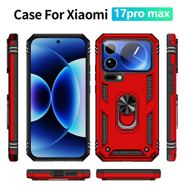 For Xiaomi 17 Pro Max Shockproof TPU + PC Phone Case with Holder