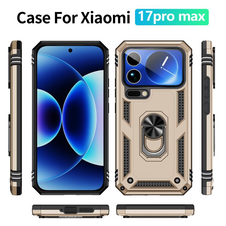 For Xiaomi 17 Pro Max Shockproof TPU + PC Phone Case with Holder