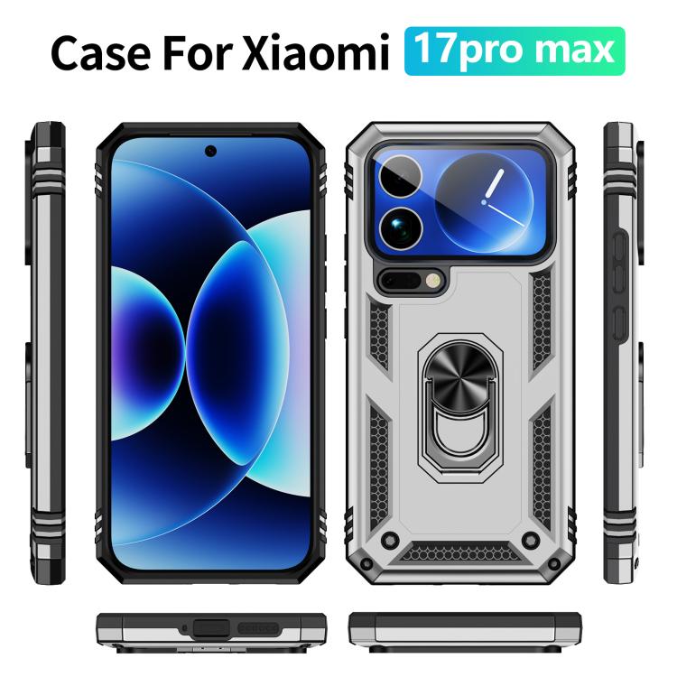 For Xiaomi 17 Pro Max Shockproof TPU + PC Phone Case with Holder