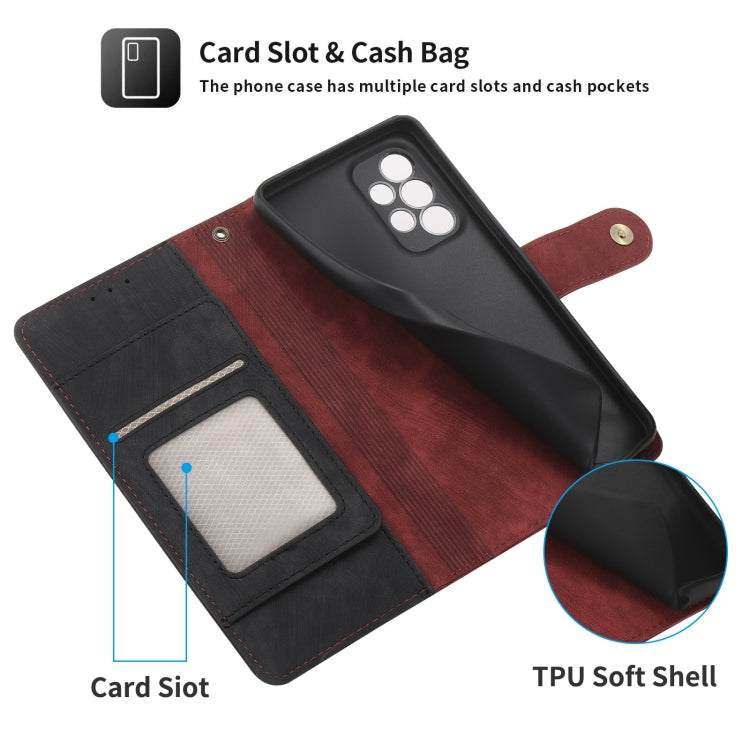 For Samsung Galaxy A53 POLA Dual-color Zipper Wallet RFID Leather Phone Case