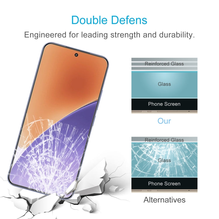 For Xiaomi 15 50pcs 0.18mm 9H 2.5D Tempered Glass Film, Support Fingerprint Unlocking