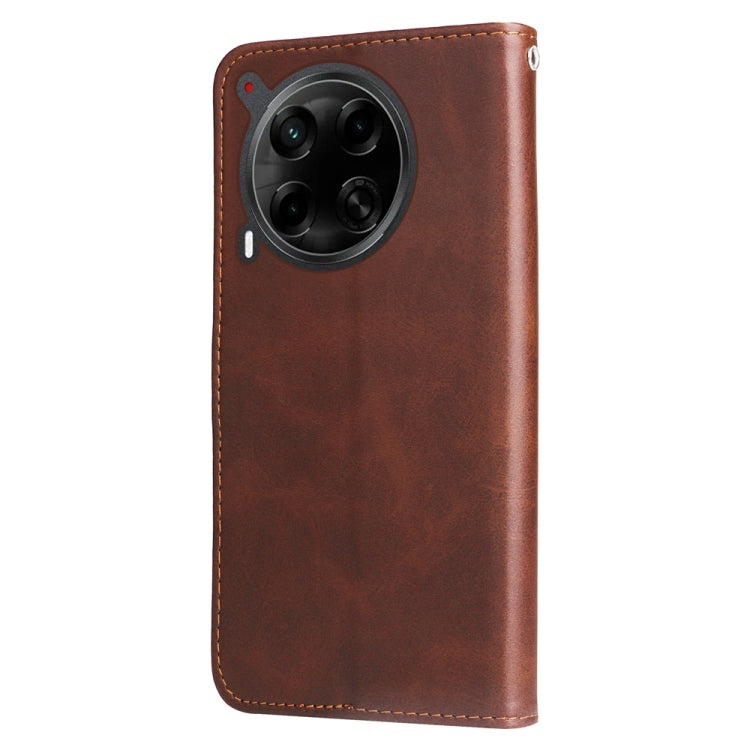 For Tecno Camon 30 4G / 5G Fashion Calf Texture Zipper Leather Phone Case