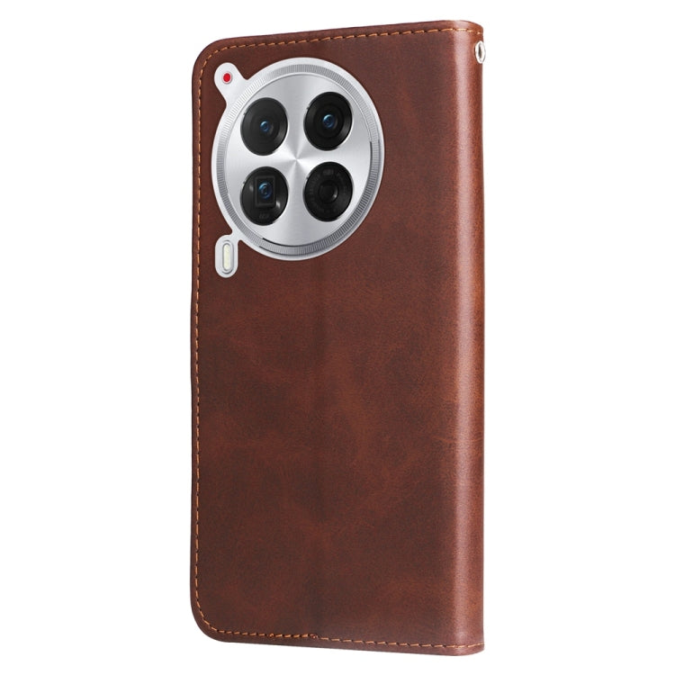 For Tecno Camon 30 Premier Fashion Calf Texture Zipper Leather Phone Case