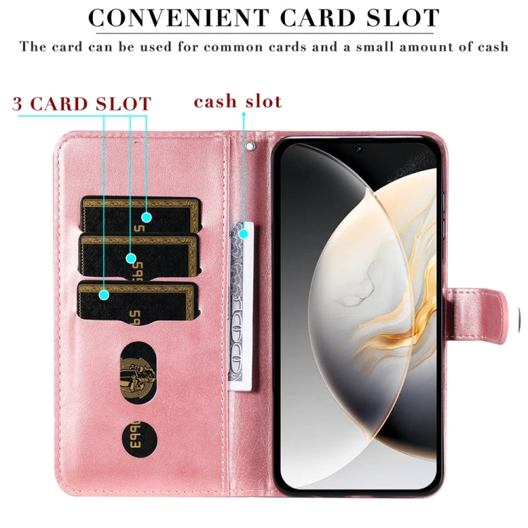 For Tecno Camon 30 Pro Fashion Calf Texture Zipper Leather Phone Case
