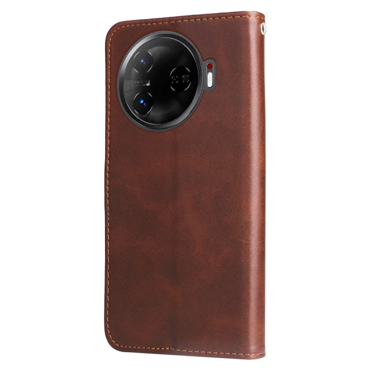 For Tecno Camon 30 Pro Fashion Calf Texture Zipper Leather Phone Case
