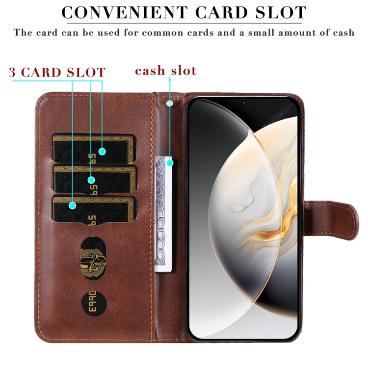 For Tecno Camon 30 Pro Fashion Calf Texture Zipper Leather Phone Case