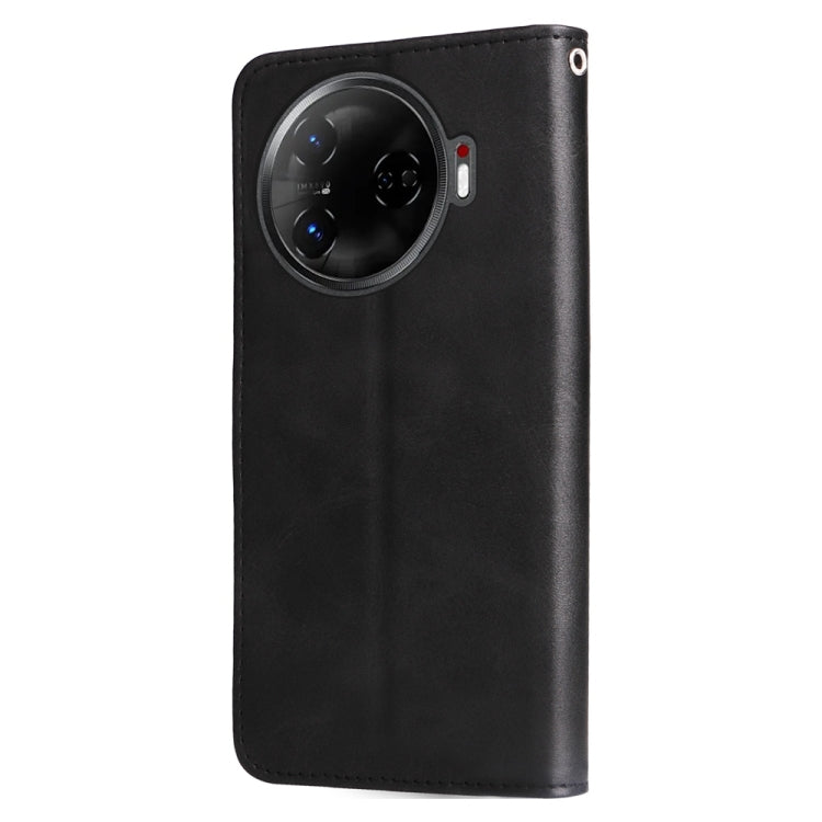 For Tecno Camon 30 Pro Fashion Calf Texture Zipper Leather Phone Case