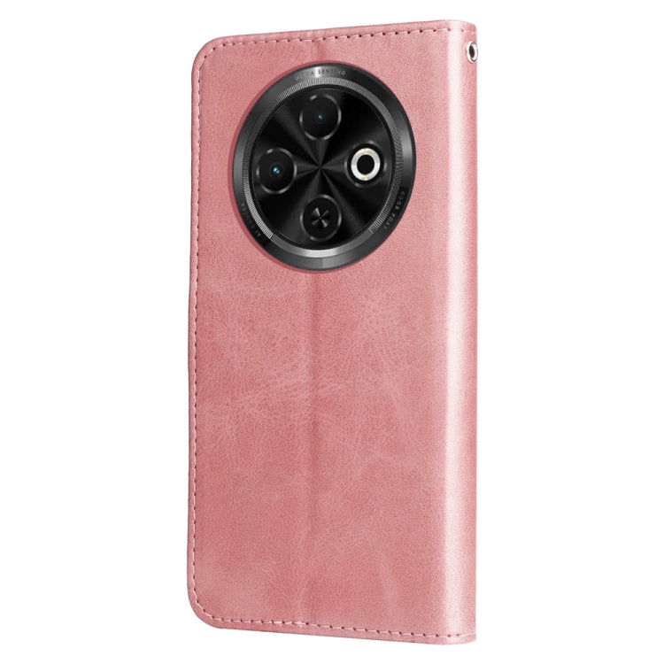 For Tecno Spark 30C Fashion Calf Texture Zipper Leather Phone Case