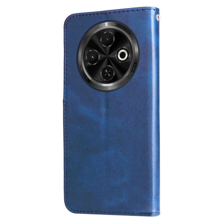 For Tecno Spark 30C Fashion Calf Texture Zipper Leather Phone Case