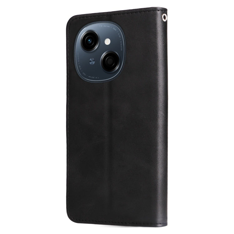 For Tecno Spark Go 1 / Pop 9 / Spark Go 2025 Fashion Calf Texture Zipper Leather Phone Case