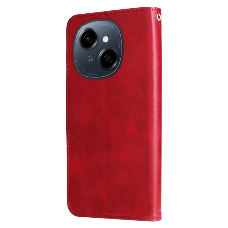 For Tecno Spark Go 1 / Pop 9 / Spark Go 2025 Fashion Calf Texture Zipper Leather Phone Case