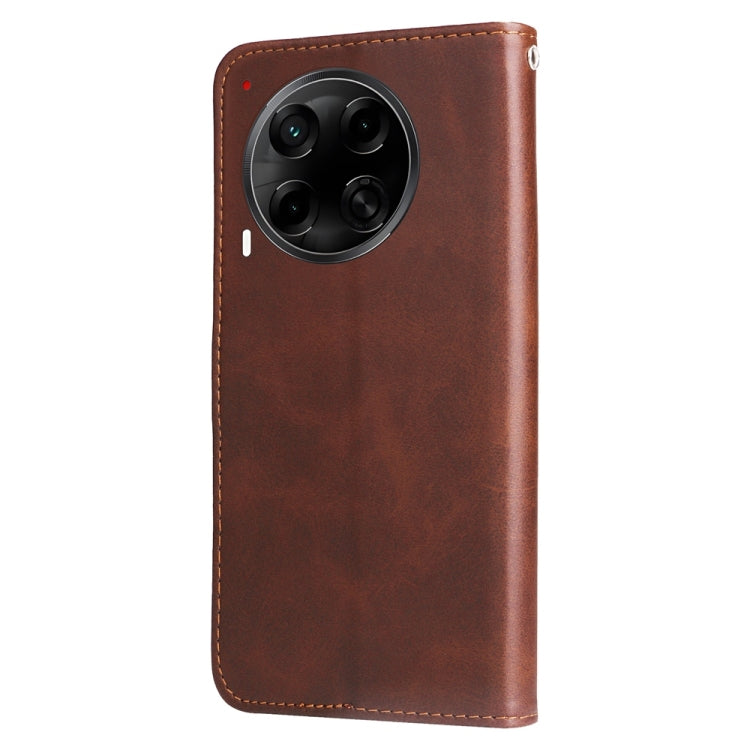 For Tecno Camon 30S / Camon 30S Pro Fashion Calf Texture Zipper Leather Phone Case