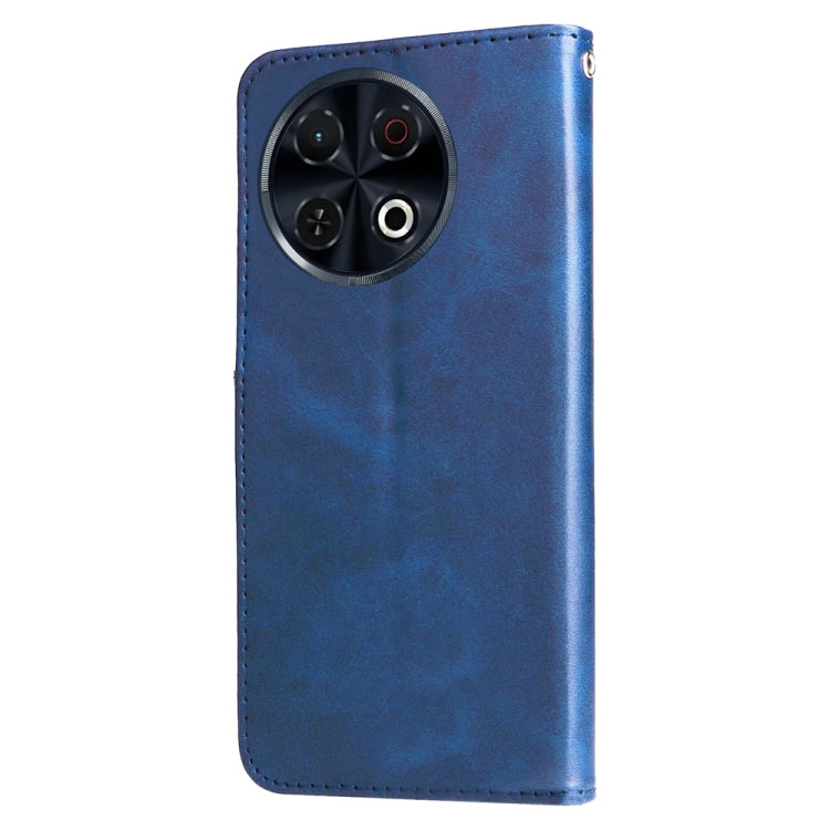 For Tecno Spark 30 Pro 4G Fashion Calf Texture Zipper Leather Phone Case