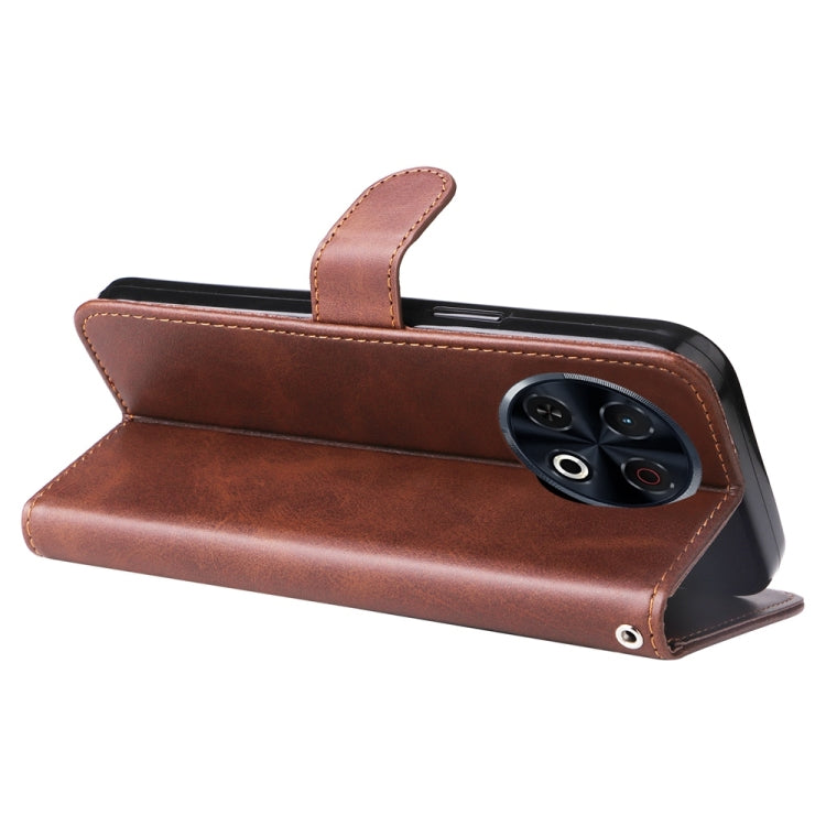 For Tecno Spark 30 Pro 4G Fashion Calf Texture Zipper Leather Phone Case