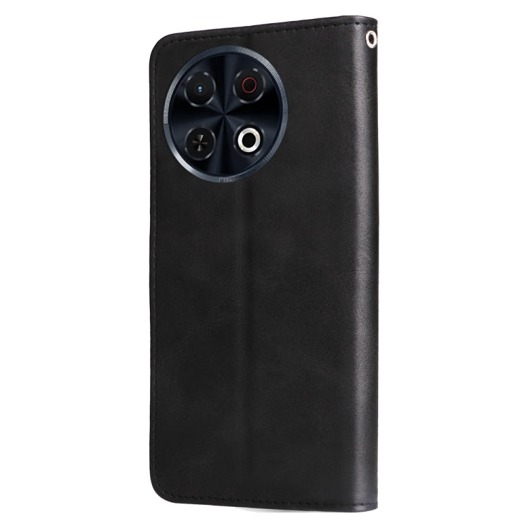 For Tecno Spark 30 Pro 4G Fashion Calf Texture Zipper Leather Phone Case