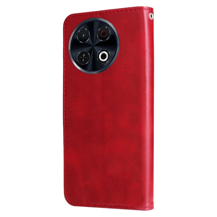 For Tecno Spark 30 Pro 4G Fashion Calf Texture Zipper Leather Phone Case